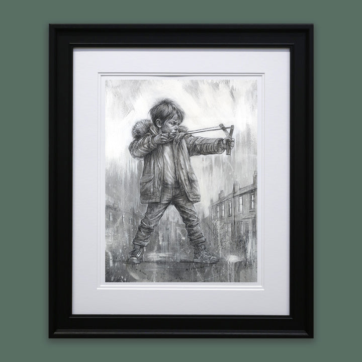 Boy and Catapult - Limited Edition on Paper