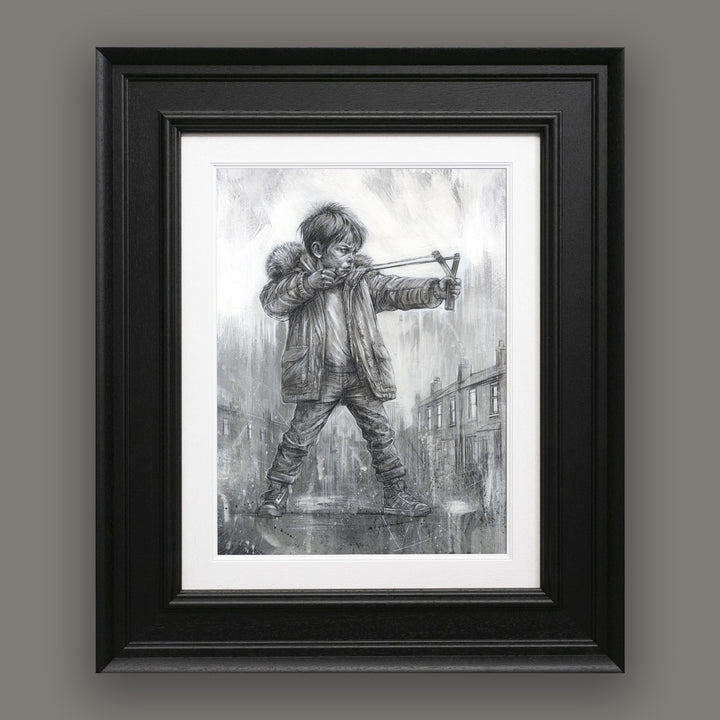 Boy and Catapult - Original Painting