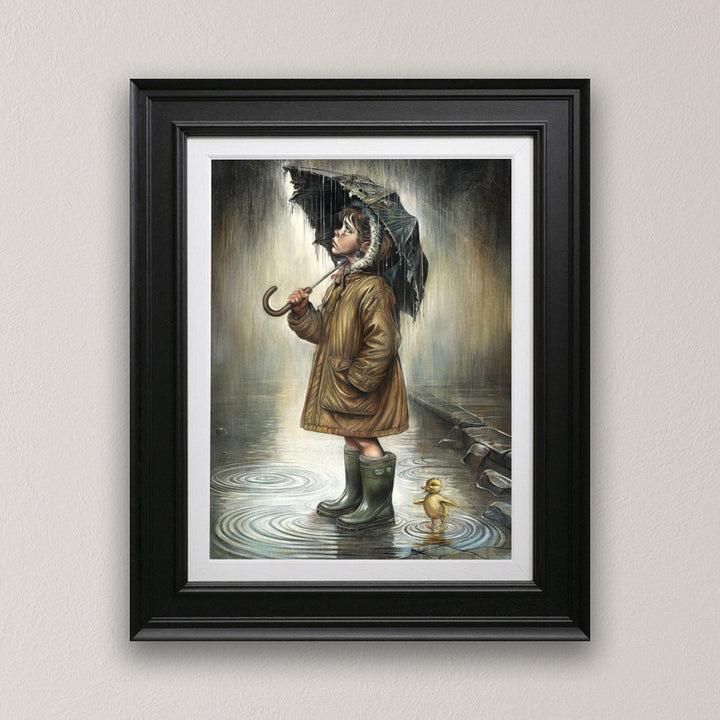 Girl with Duck - Limited Edition on Canvas