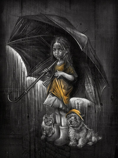 Raining Cats and Dogs - Limited Edition on Canvas