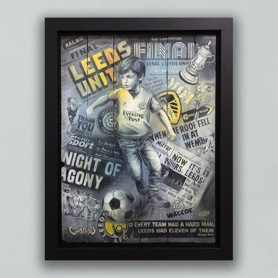SOLD - All Leeds Aren't We - Original Mixed Media on Pallet Board