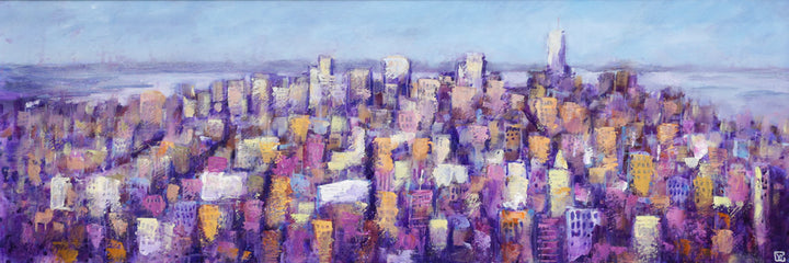 Manhattan Skyline - Original Oil Painting