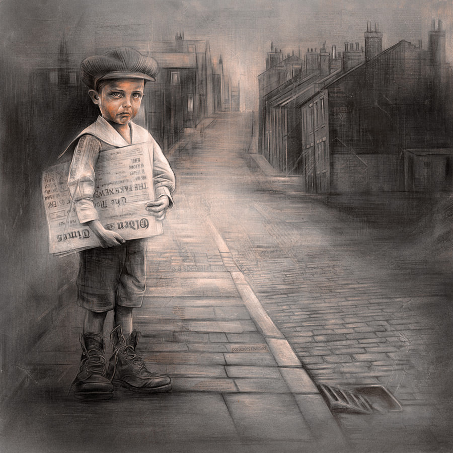 Paperboy Mural Paperboy - Limited Edition on Canvas – Pomfret Gallery